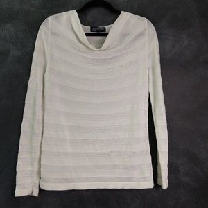 JONES NEW YORK | White Cowl Neck Sweater Size Lg